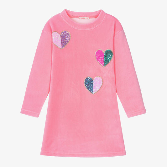 Billieblush Velvet Sequin Heart Dress