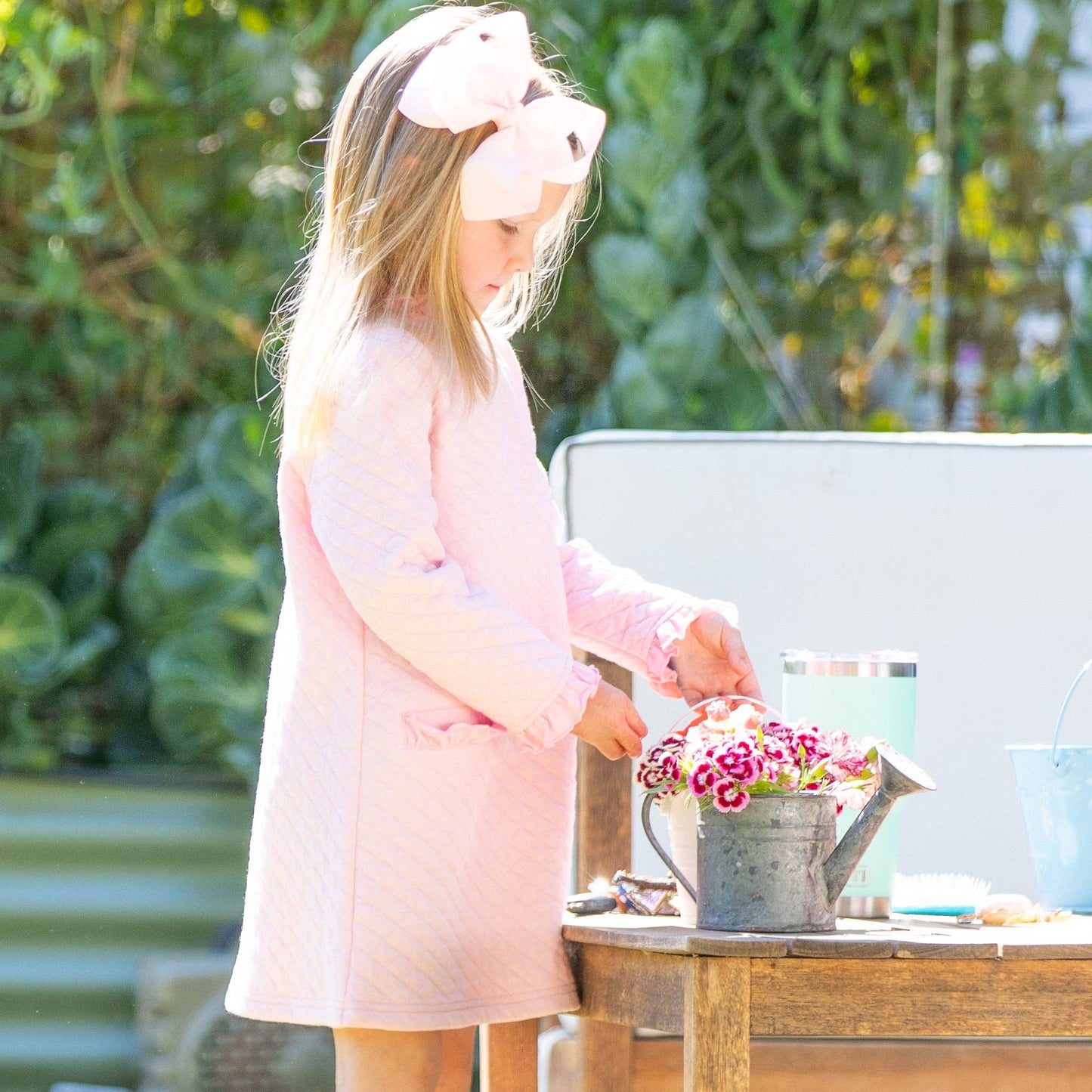 Quilted Ballet Pink Dress