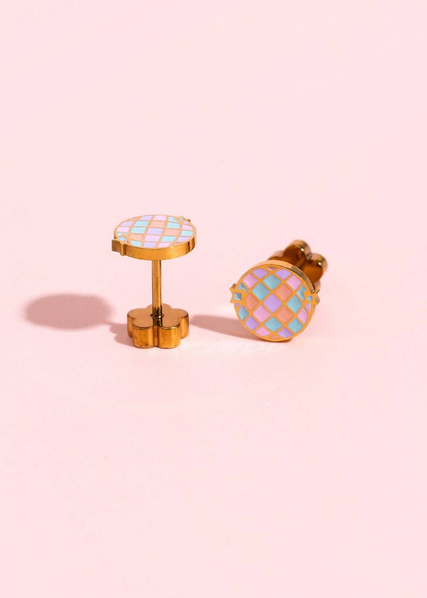 Disco Ball Stud Screwback Earrings