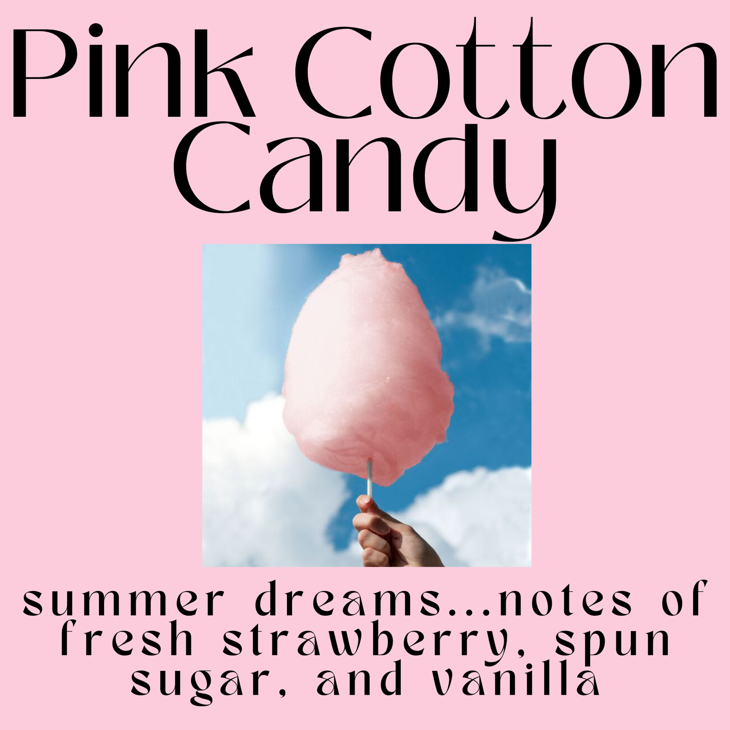 Pink Cotton Candy Candles 4 oz. Tin