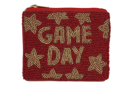 Beaded Game Day Coin Purse