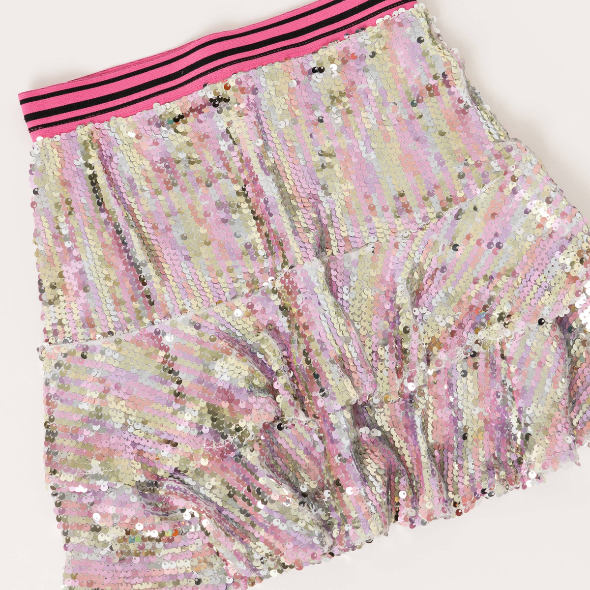 Sequin Multicolor Ruffle Skirt