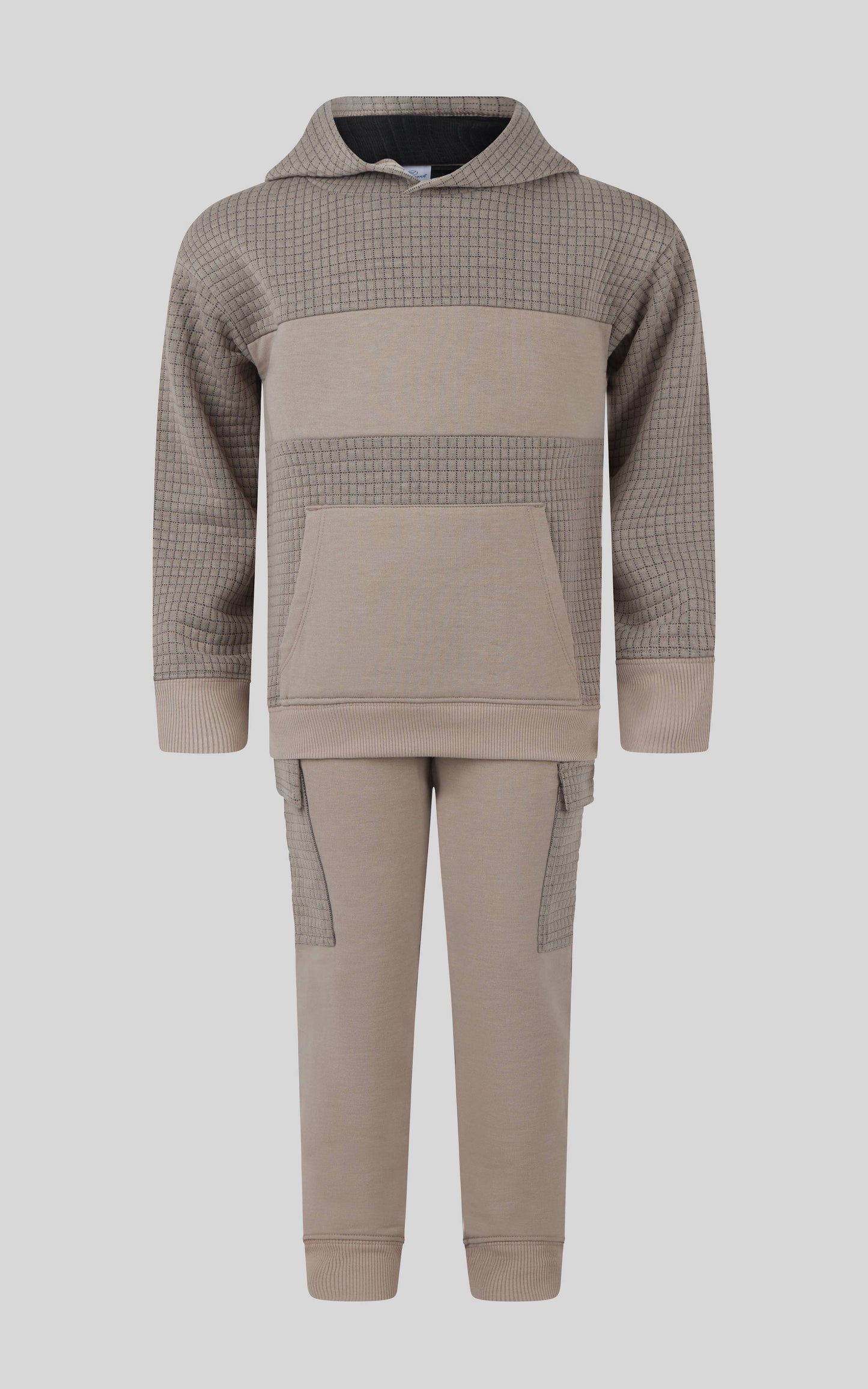 Fleece Quilted Hoodie Jogger Set