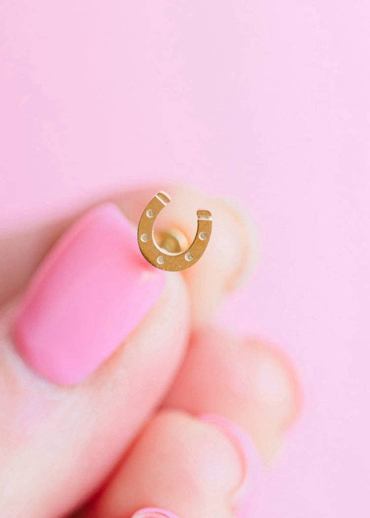Horseshoe Stud Screwback Earrings