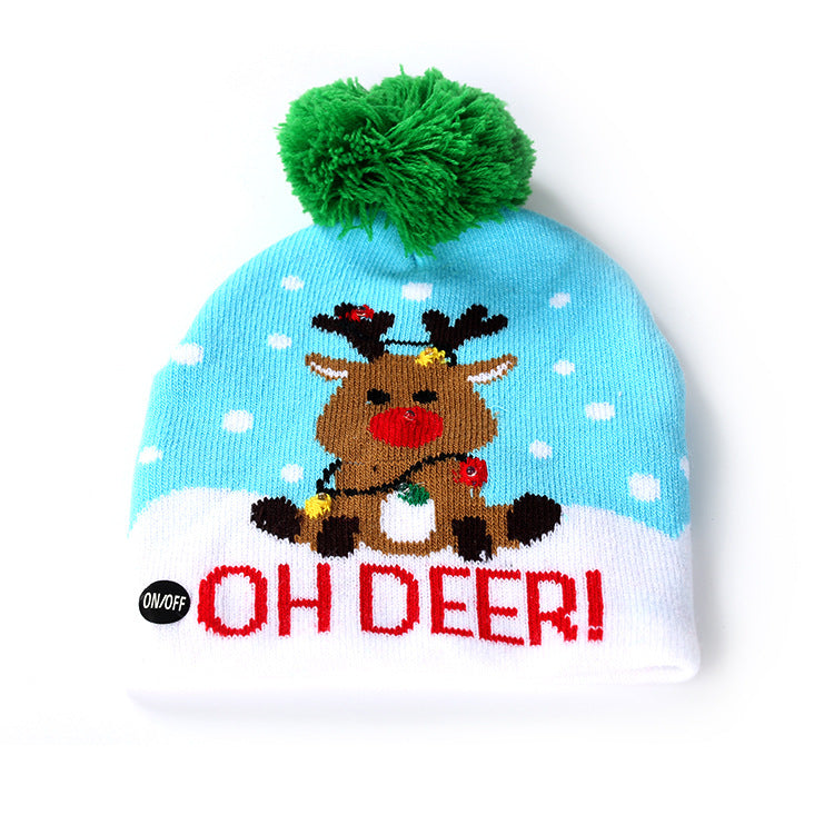 Christmas Light Up Pom Hats - Assorted