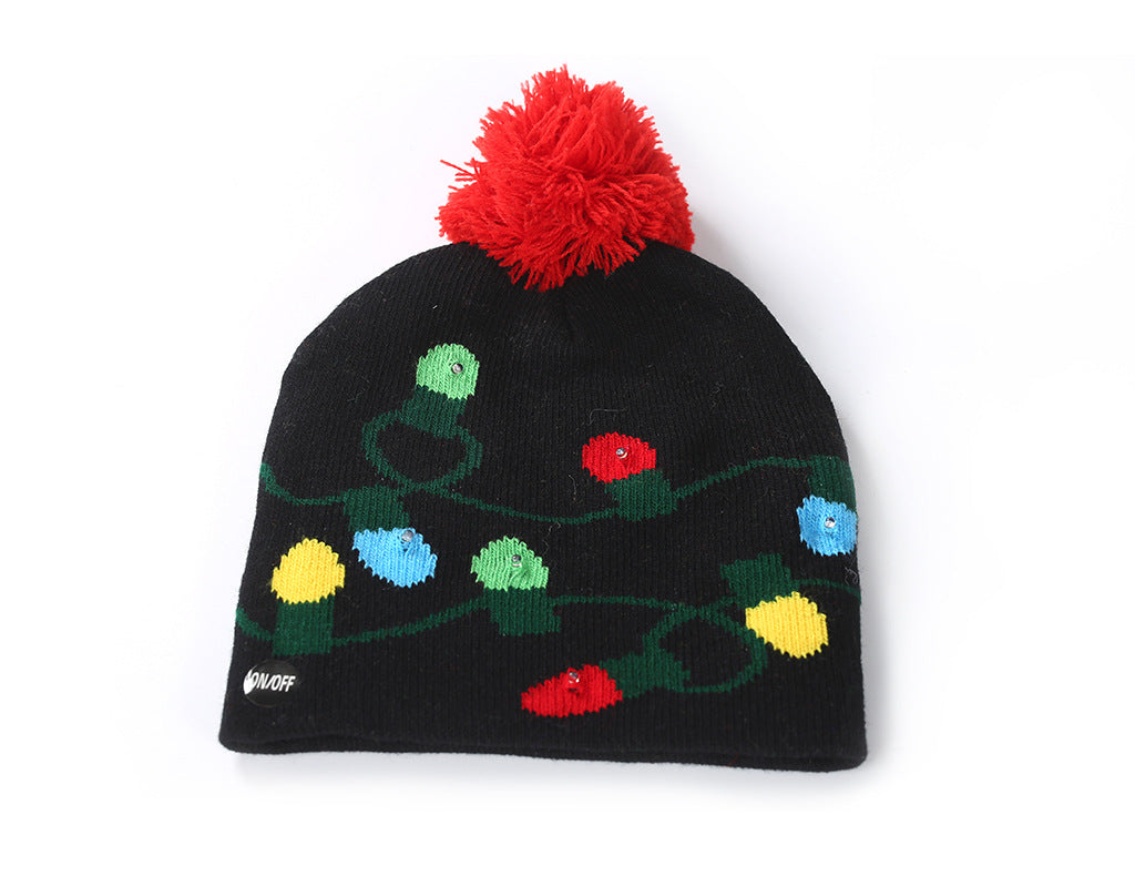 Christmas Light Up Pom Hats - Assorted