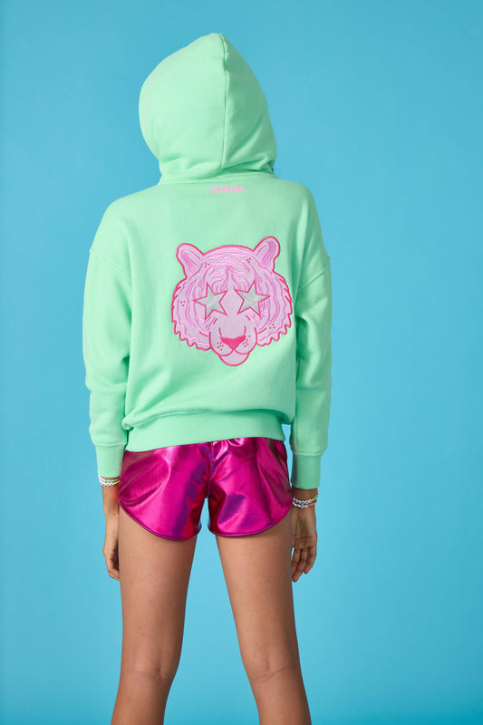 Tiger Hoodie Apple Green