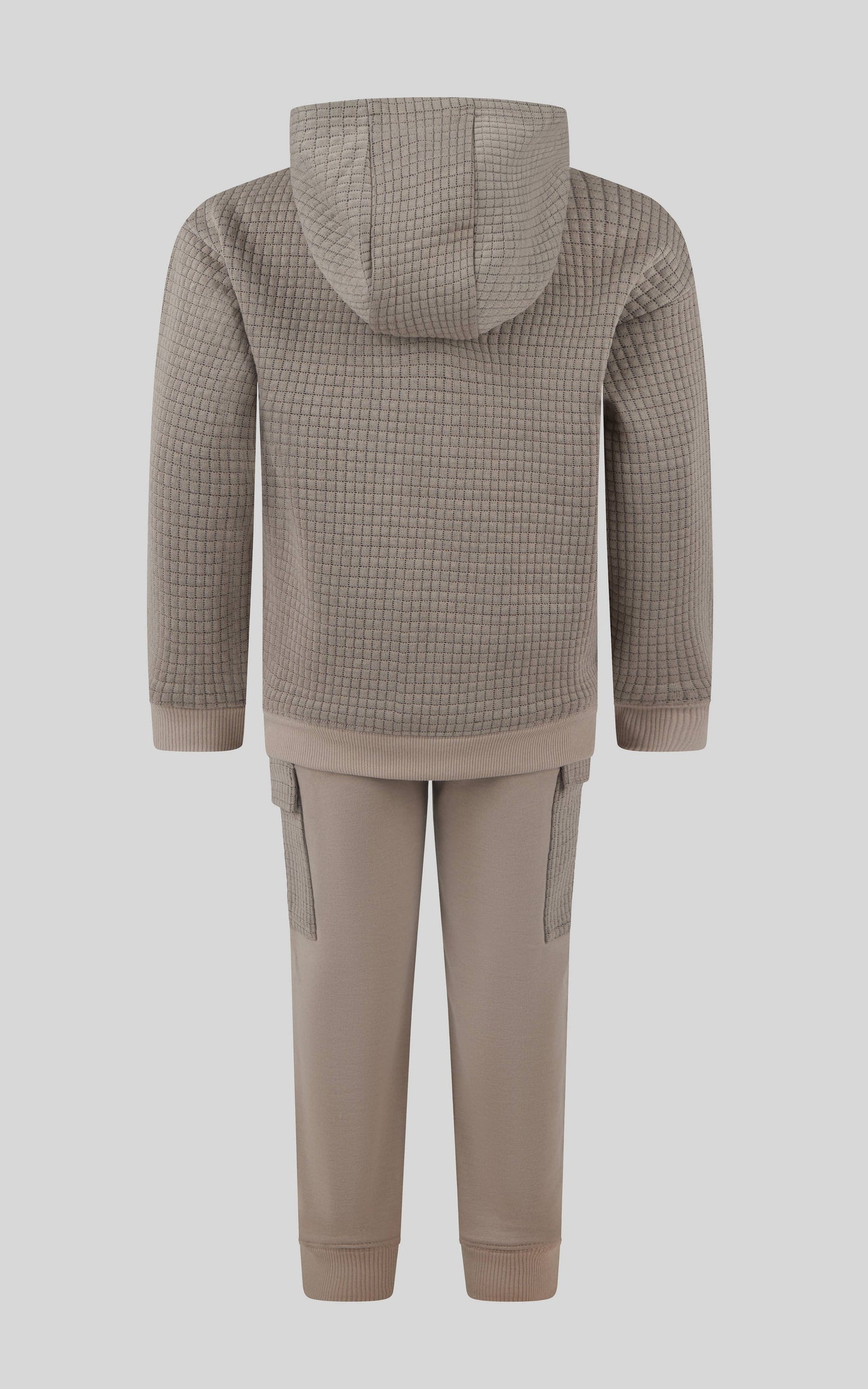 Fleece Quilted Hoodie Jogger Set