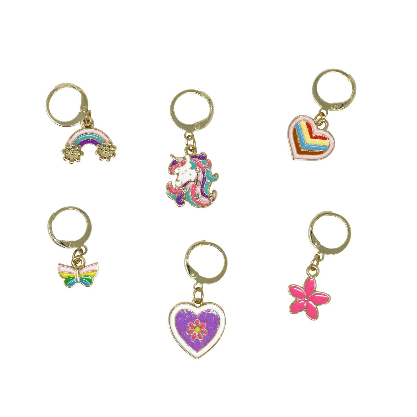 Rainbow Unicorn Charm Set