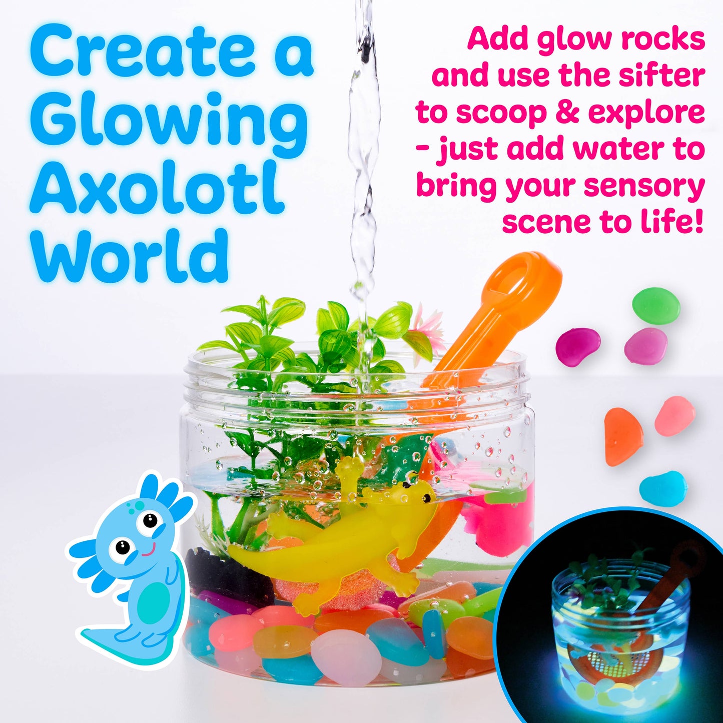 Sensory Water Axolotls: Bucket of Fun