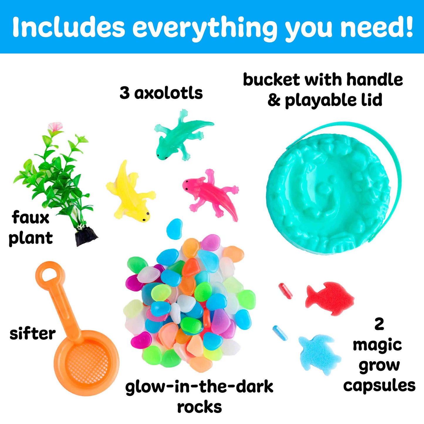 Sensory Water Axolotls: Bucket of Fun