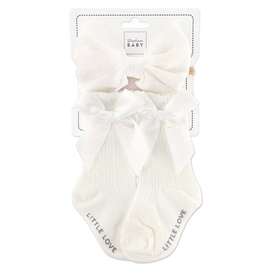 Headband & Socks Set- White