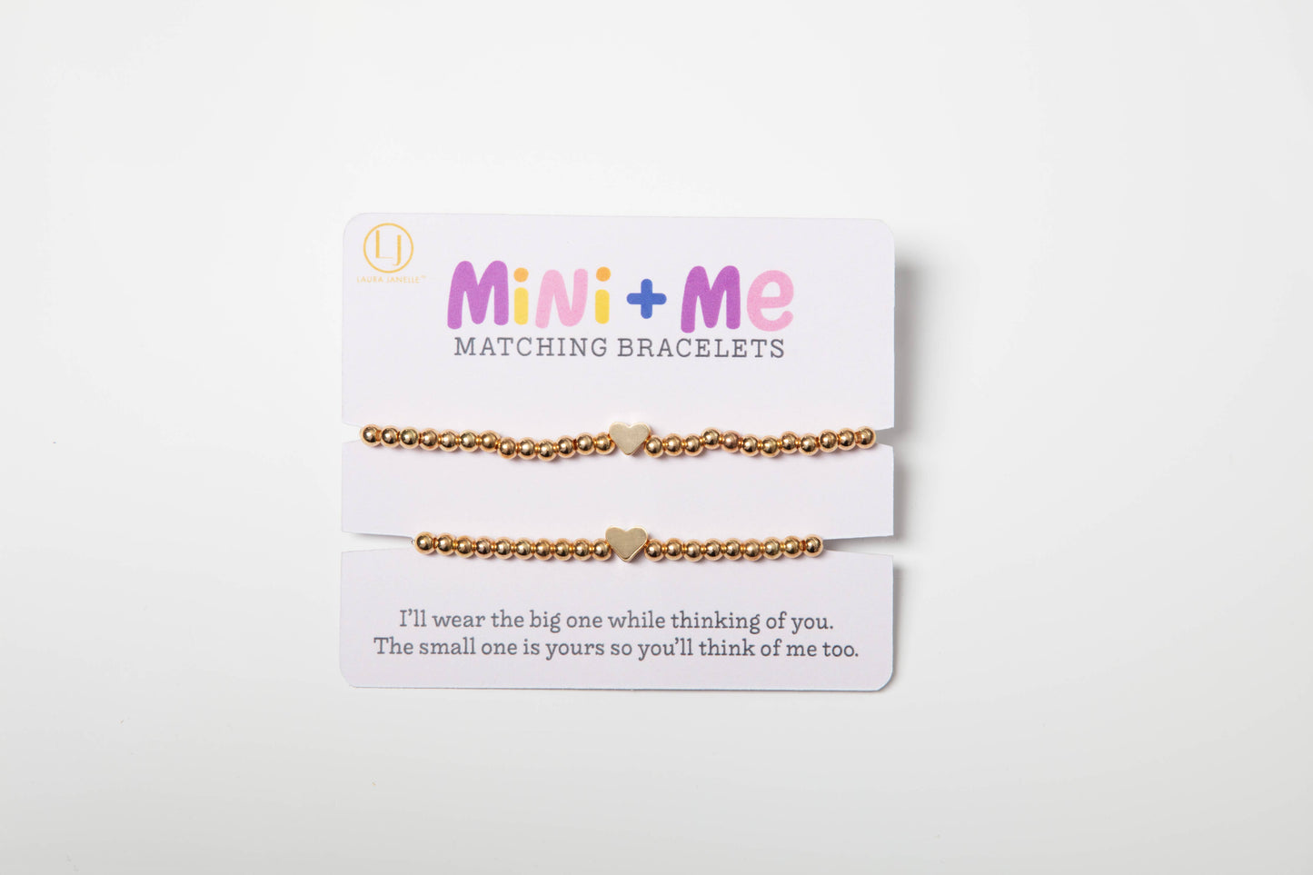 Gold Heart Mommy & Me Bracelet Set