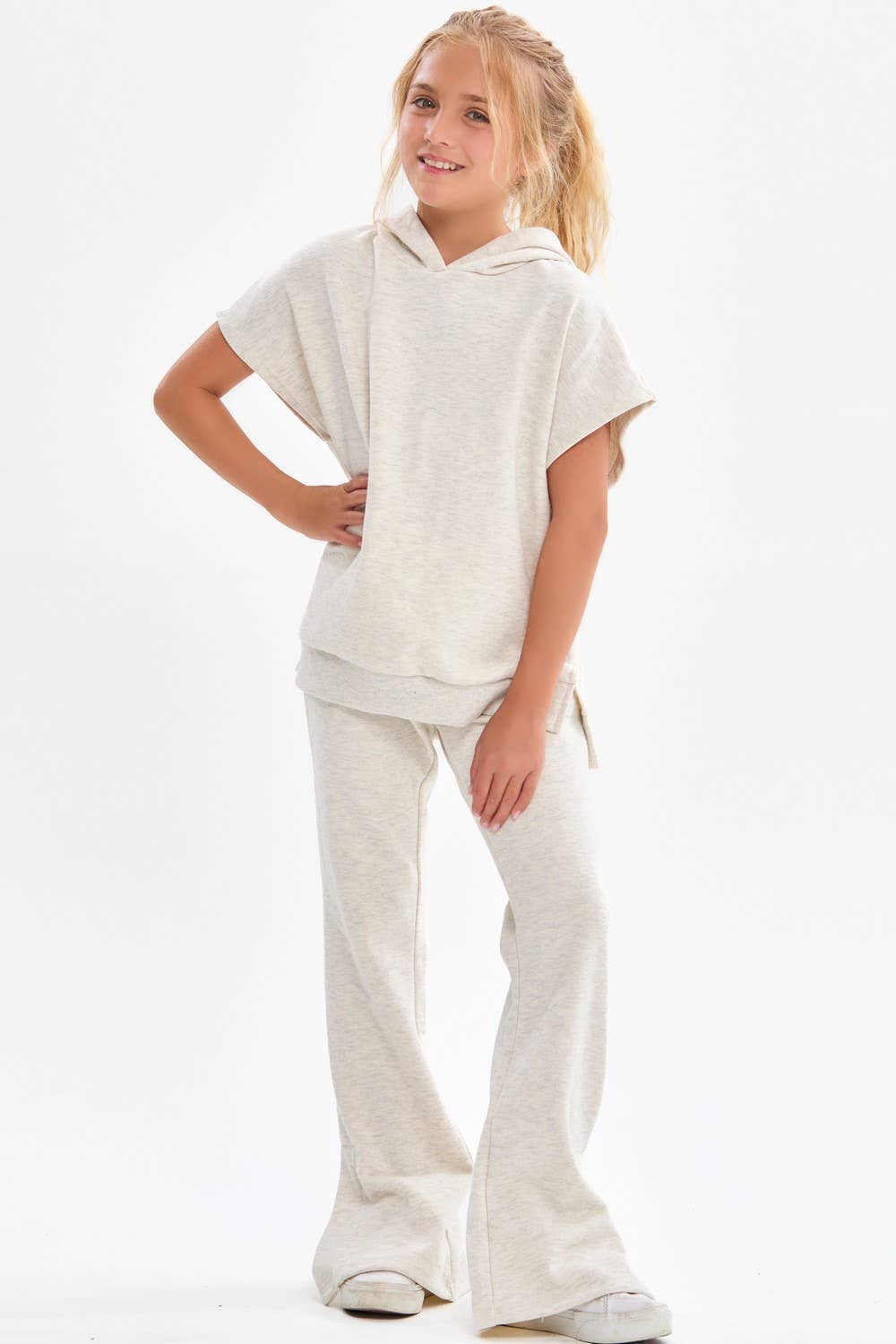 Slit Hem Cotton Pants
