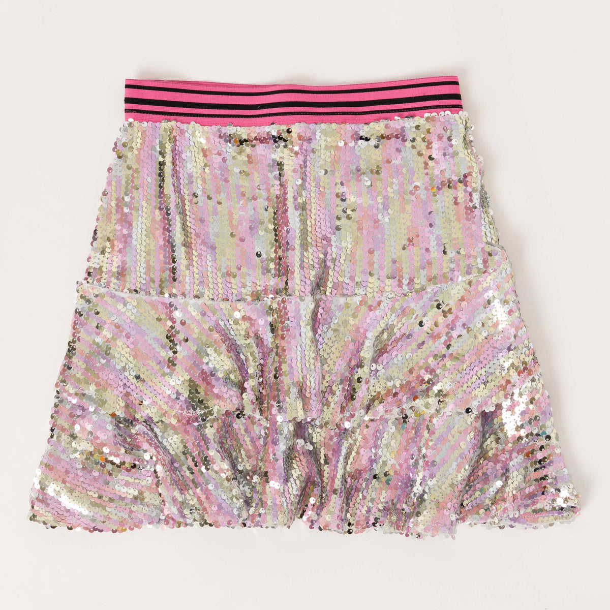 Sequin Multicolor Ruffle Skirt