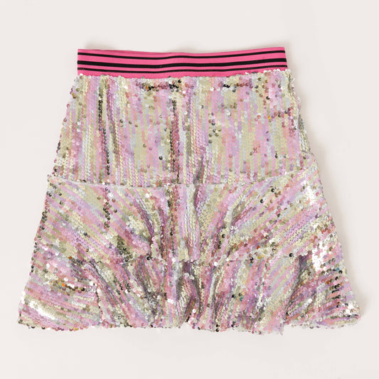 Sequin Multicolor Ruffle Skirt