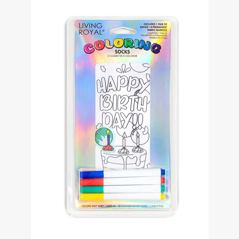 Socks Happy Birthday Coloring Kit