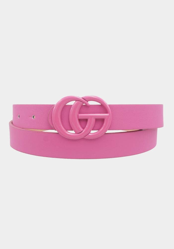 Color Coated Buckle Belts - Assorted