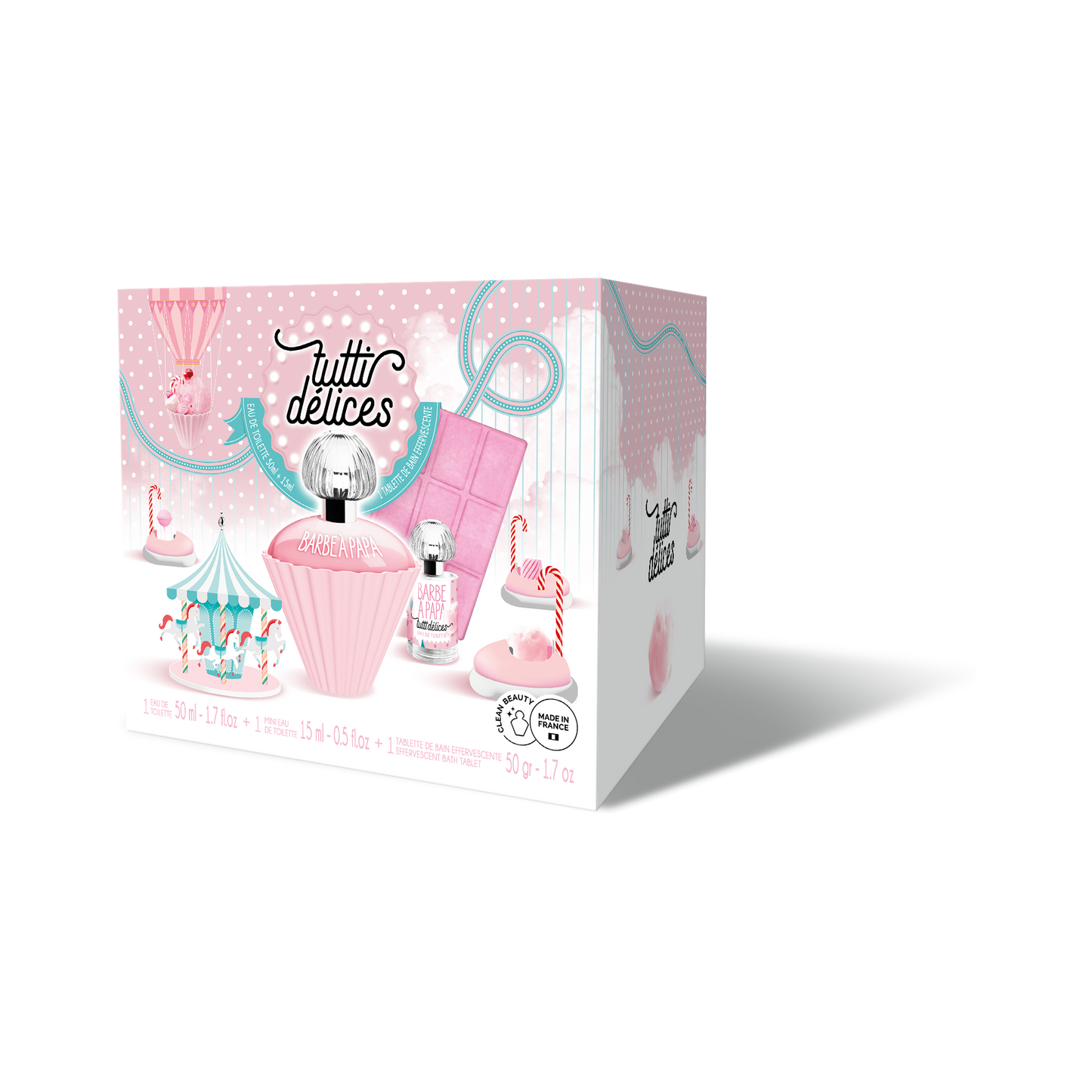 Cotton Candy Set Perfume + Shower Tablet