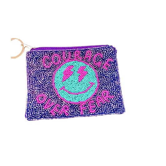 Courage Over Fear Keychain Pouch