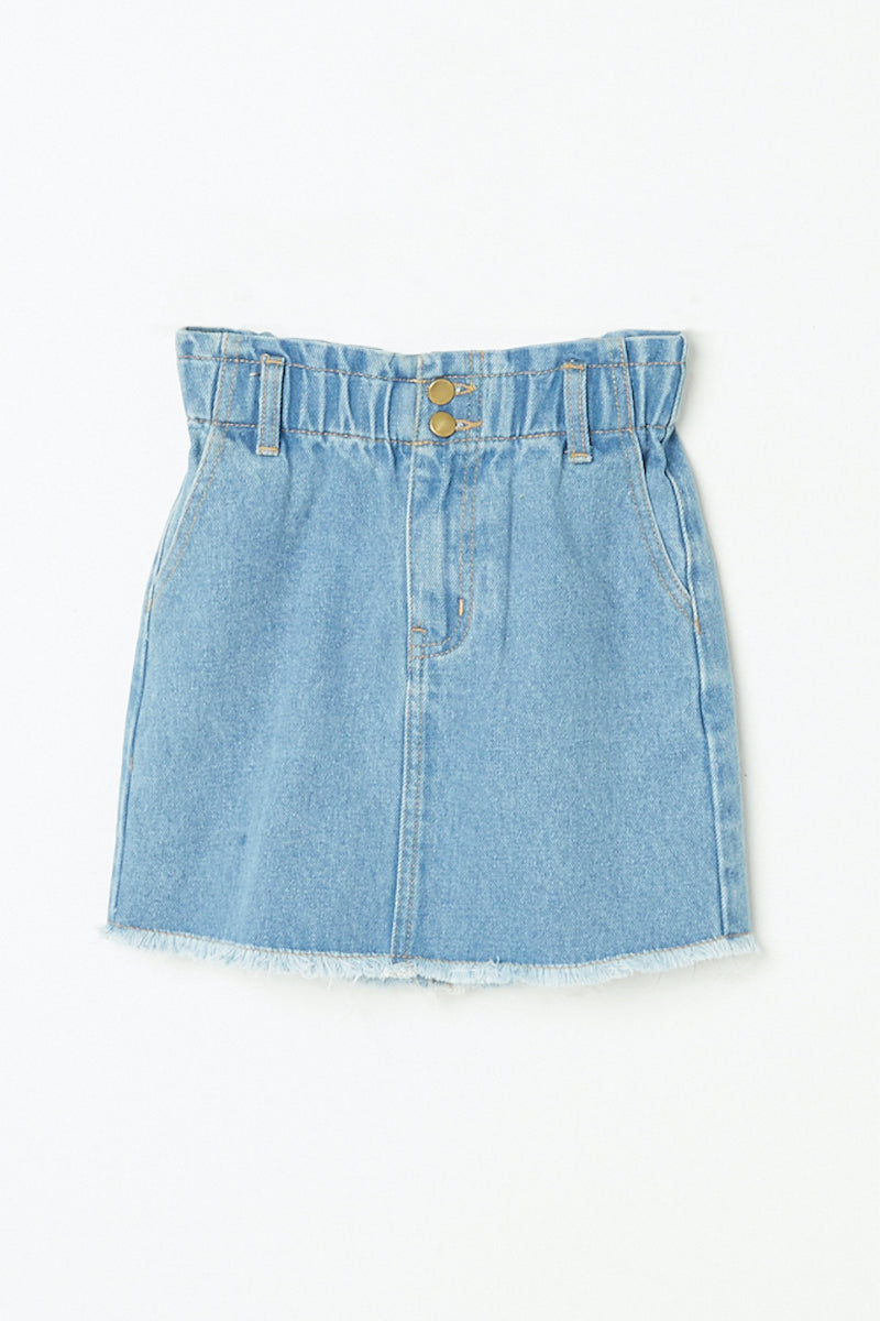 Denim Elastic High Waisted Skirt