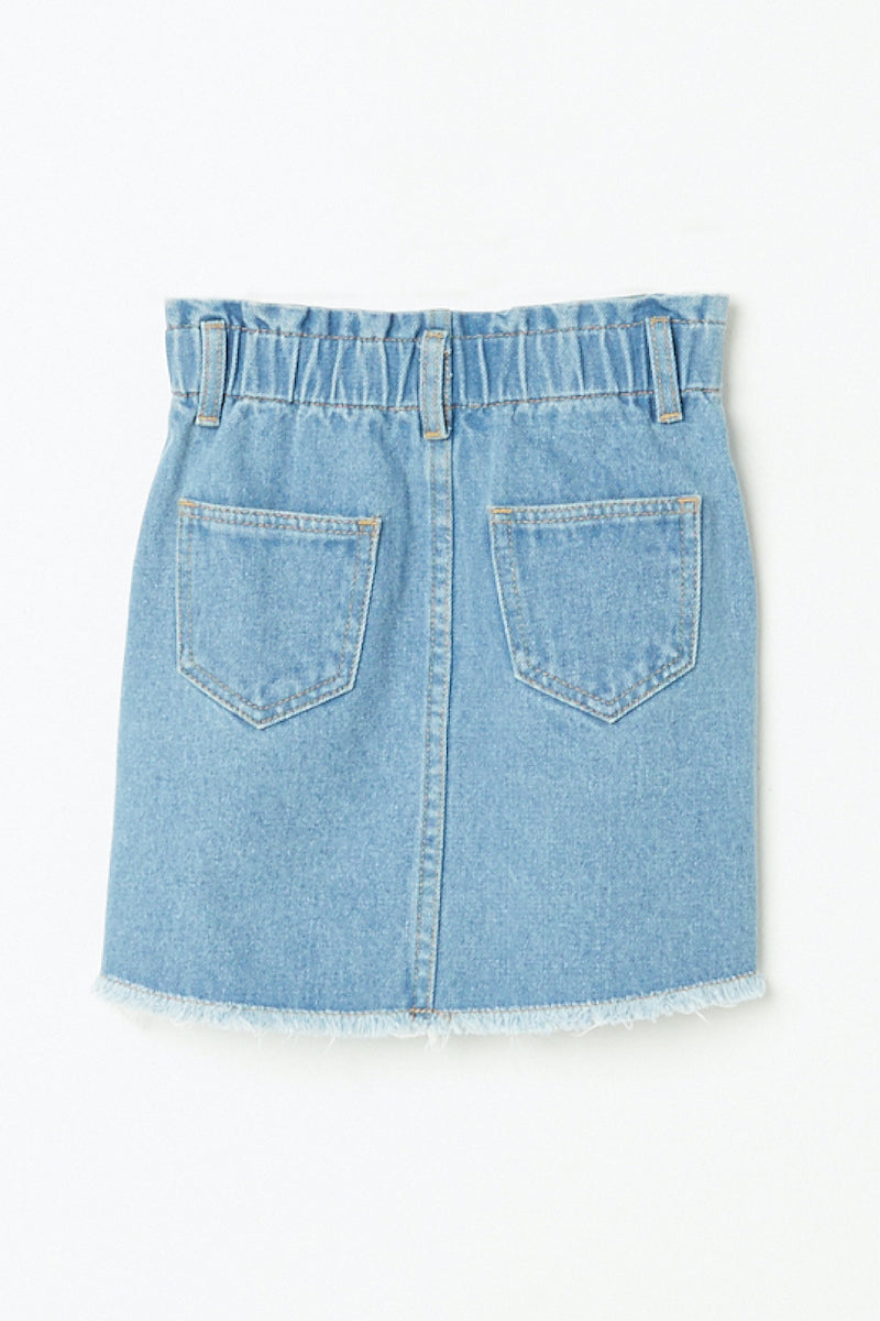 Denim Elastic High Waisted Skirt