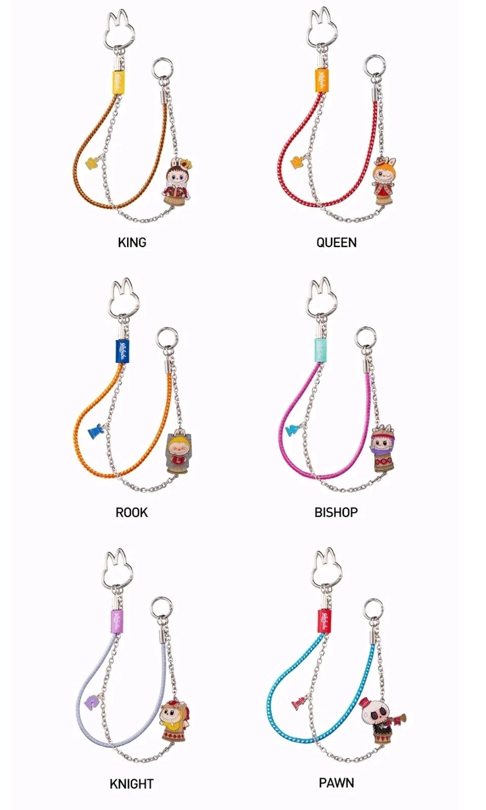 Authentic Labubu Let's Checkmate Keychains