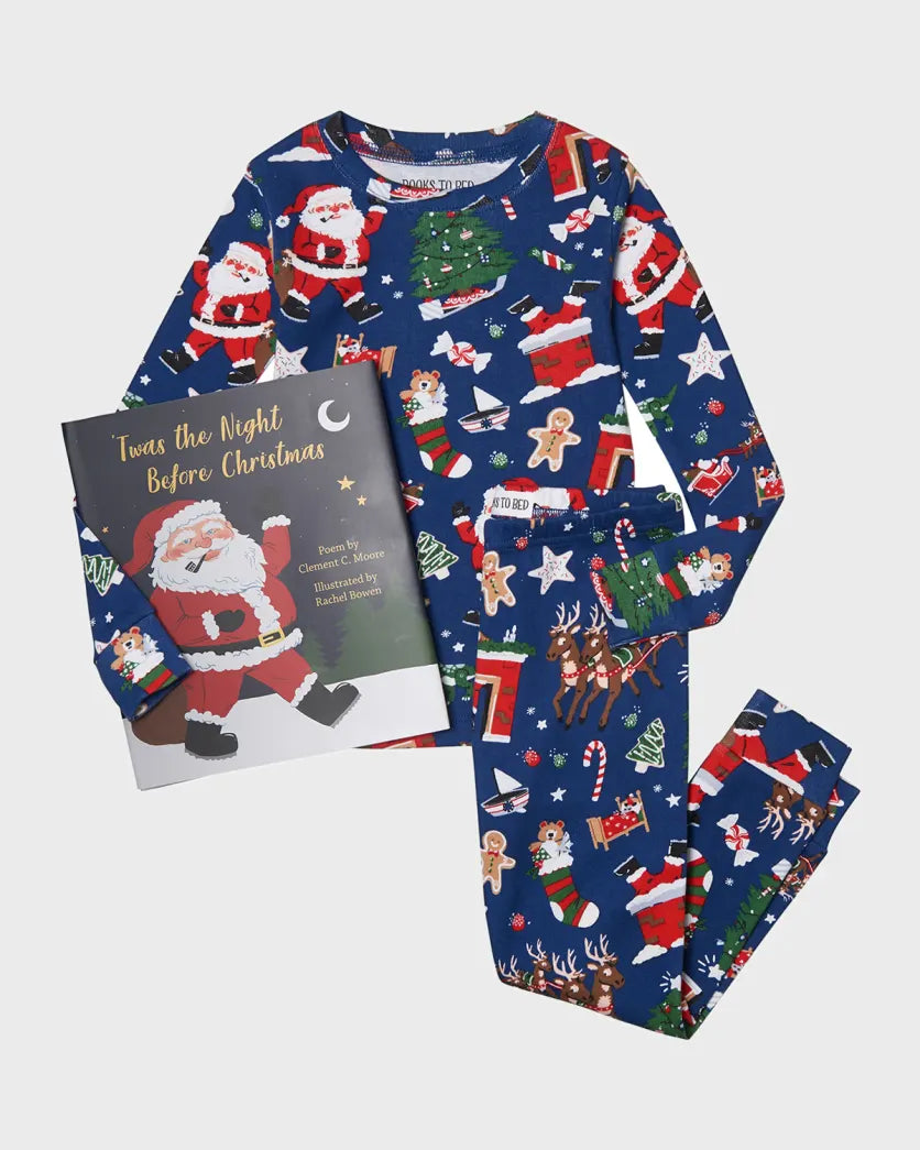 Twas The Night Before Christmas Books to Bed PJs- Assorted