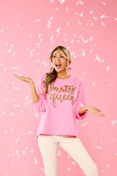 Party Queen Tinsel Sweatshirt- Adult