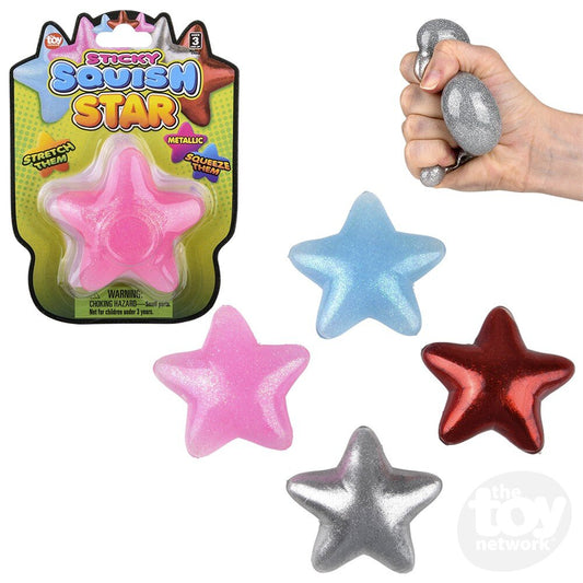 Squish Sticky Glitter Star