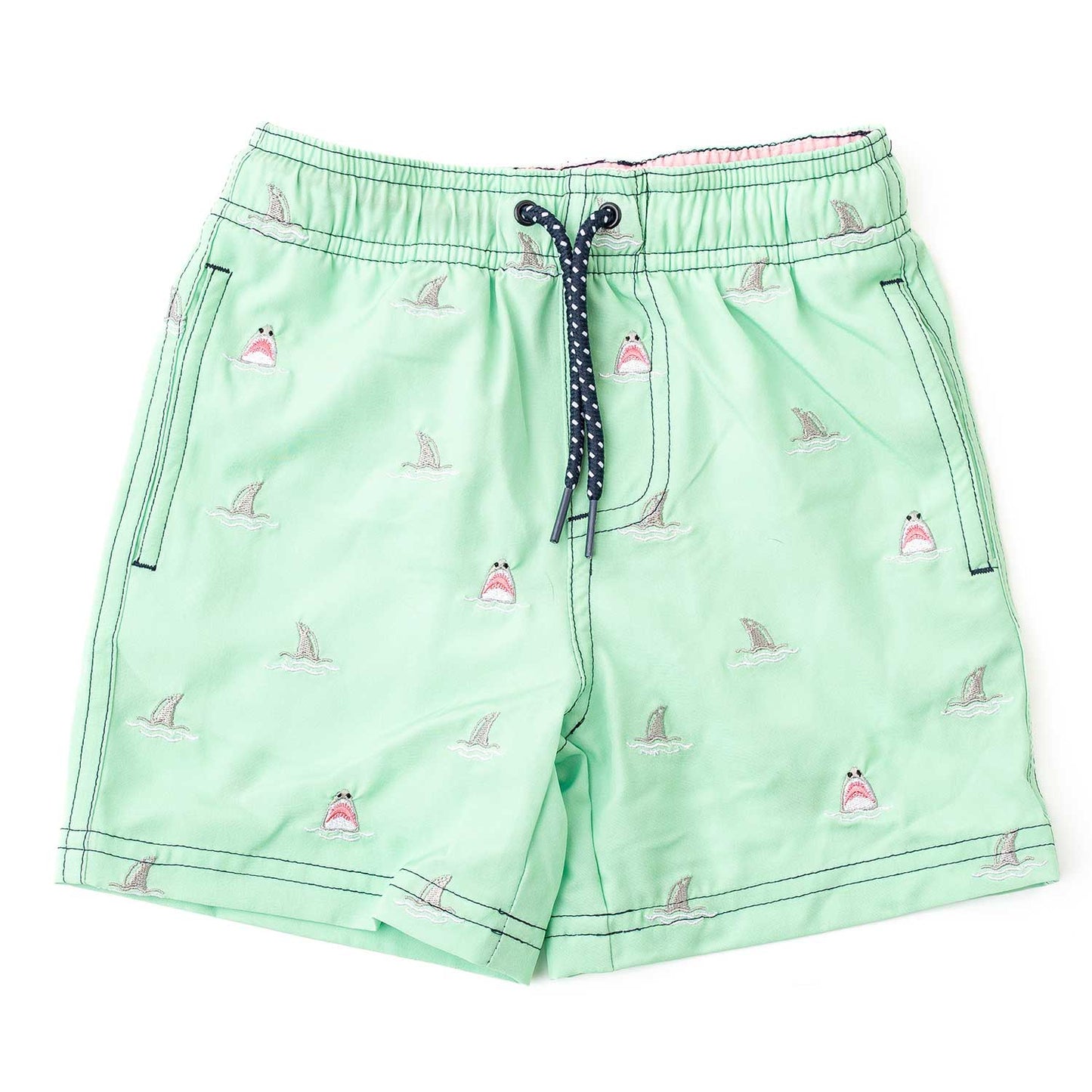 Shark Embroidered H2O Mint Trunks
