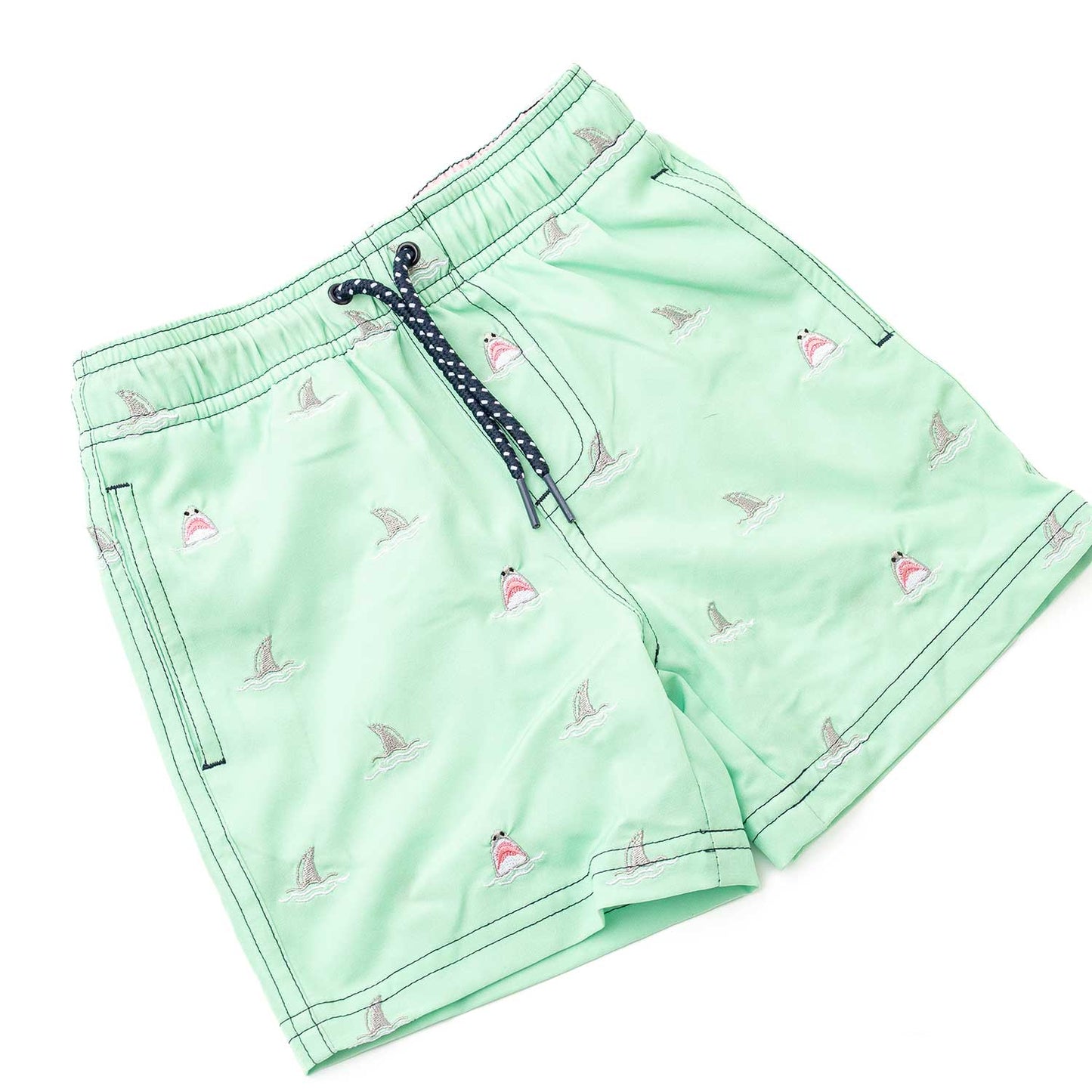 Shark Embroidered H2O Mint Trunks