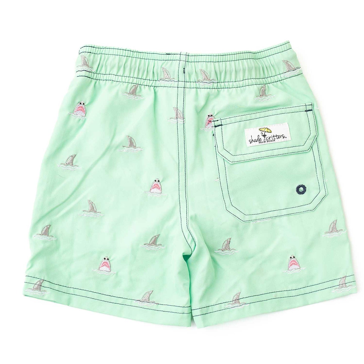 Shark Embroidered H2O Mint Trunks