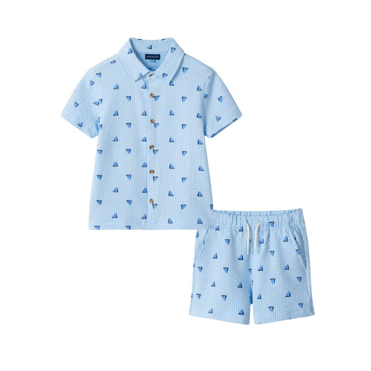 Cabana Button Down Shorts Set