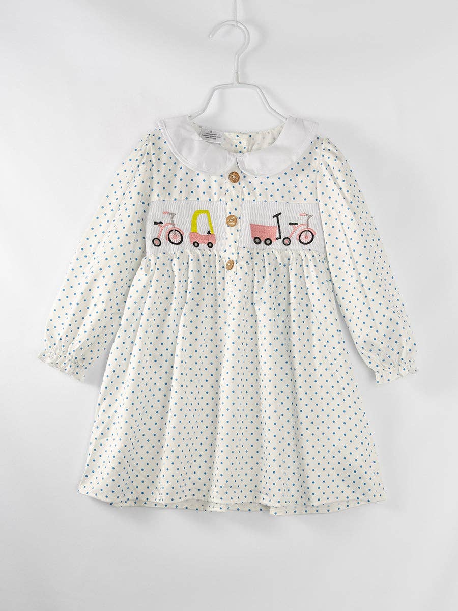 Tricycle Toddler Girl Smocked Dress