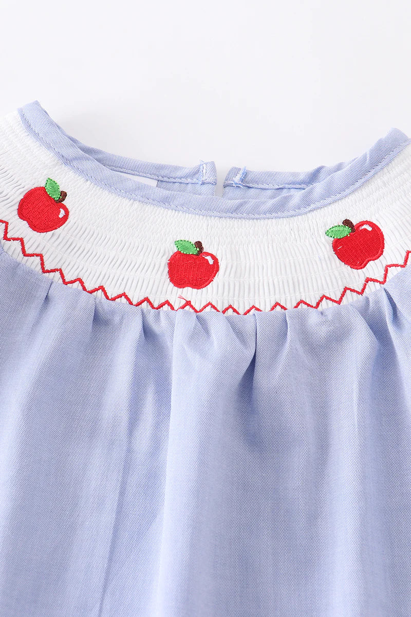 Back to School Smocked Apple Dress