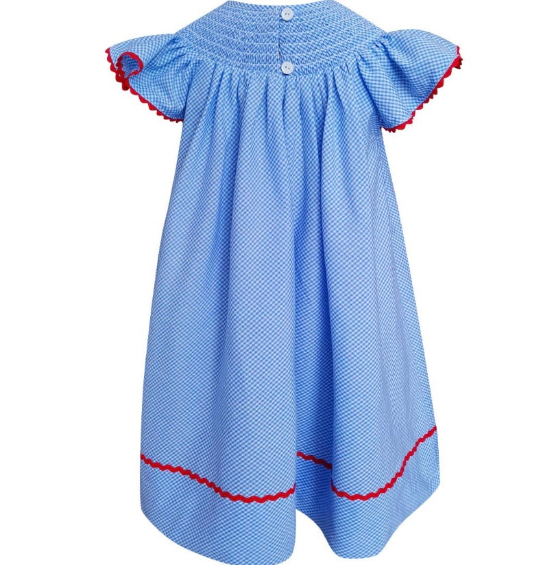 Patriotic USA Flag Smocked Dress