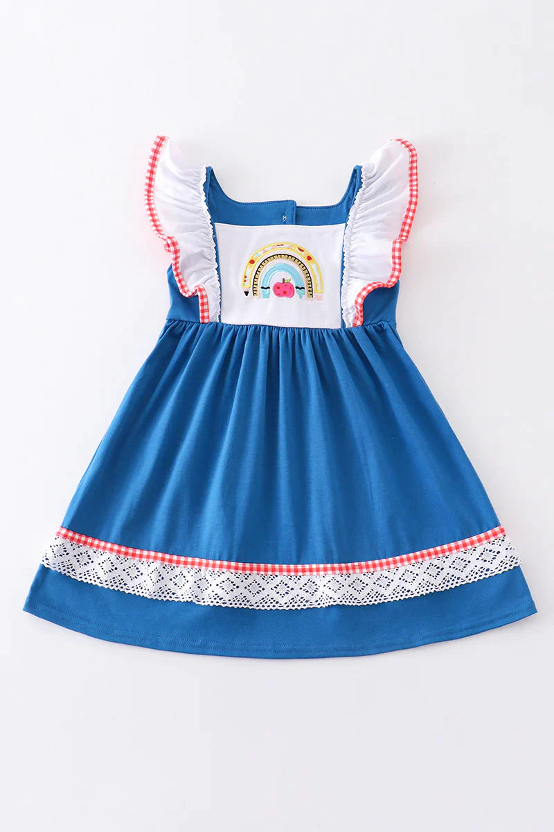 Back To School Pencil Apple Apron Dress