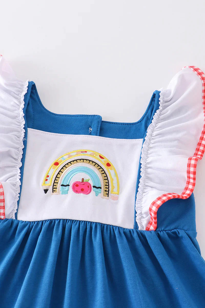 Back To School Pencil Apple Apron Dress