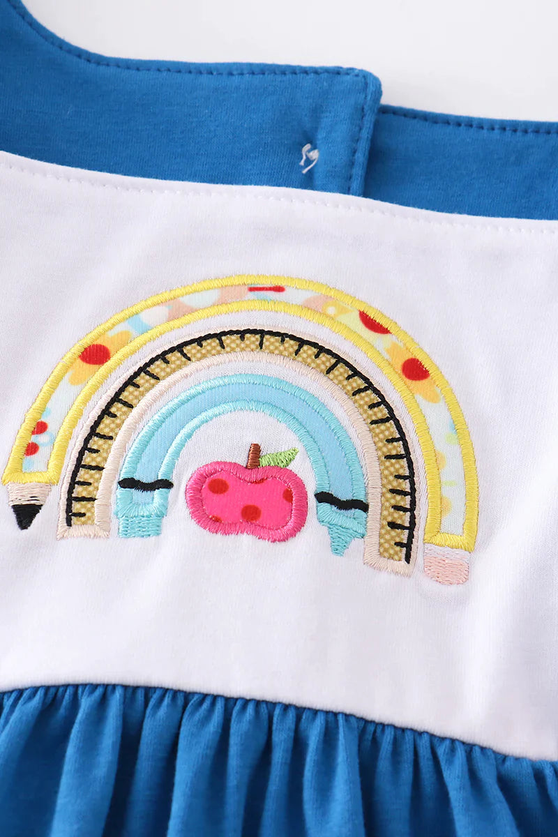 Back To School Pencil Apple Apron Dress