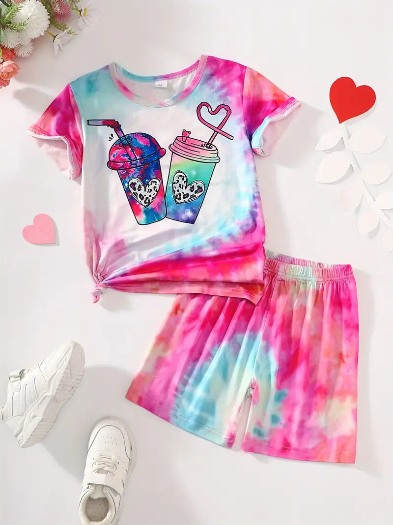 Tie Dye Cheers Short Set