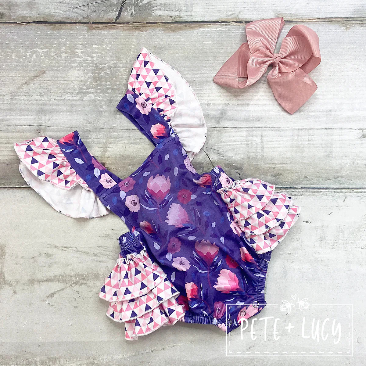 Purple Protea Romper